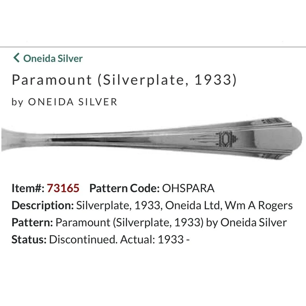 Oneida Silver Paramount Wm A Rogers Butter Spreaders Set of 3 Art Deco 1933 6in